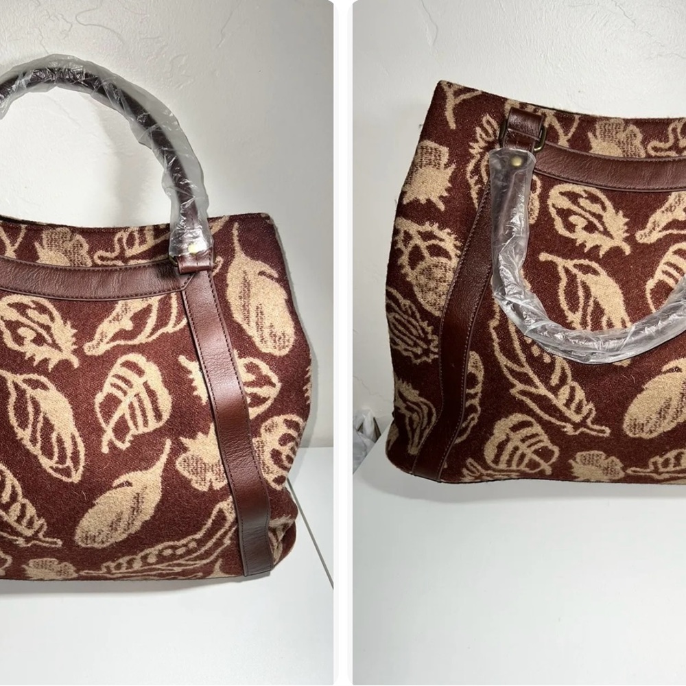 Pendleton Leather Wool Handbag - Picture 2 of 5